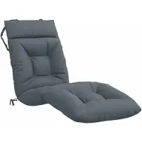 vidaXL Ligstoel Kussen VIANEN 100% Polyester Blauw 200 x 50 x 8 cm