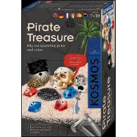 Kosmos Dig Out Pirate Treasure - Opgravingsset - Graaf een Piratenschat Op - Inclusief Munten, Edelstenen, Parels en Schedelhanger - Maak Je Eigen Sleutelhanger - STEM Speelgoed - Vanaf 7 Jaar