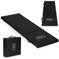 Northix Yogamat - fitness mat - 5cm dik - 182x60 cm - zwart