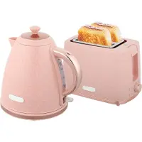 HOMCOM Waterkoker-toaster set: 1,7 liter waterkoker en een 2-sleuf toaster.
