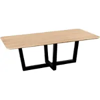 QUVIO Eettafel Sofia - Rechthoekig - W-Poot - FSC-gecertificeerd mangohout - 220x110 cm - Naturel