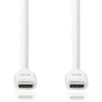 Nedis USB-C-kabel | USB 3.2 Gen 1 | 60 W | 4K@60Hz | 5 Gbps | 1 m | Wit - CCGB64700WT10