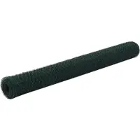 vidaXL Stalen draadhek met PVC-coating, 25x1,2 meter, groen