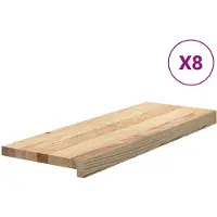 vidaXL Traptreden 8 st 70x30x2 cm onbehandeld massief eikenhout