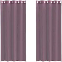 vidaXL Gordijnen voile met doorvoertules 2 st 140x225 cm paars
