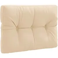 vidaXL Palletrugkussen VIANEN 100% Polyester Crèmekleurig