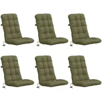 vidaXL 6-delige hoogrugkussen VIANEN 6 st 100% Polyester Olijfgroen