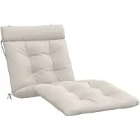 vidaXL Ligstoel Kussen VIANEN 100% Polyester Wit 200 x 80 x 8 cm