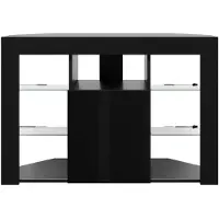 vidaXL Hoek LED TV Cabinet 100x40x68cm Zwart Bewerkt hout