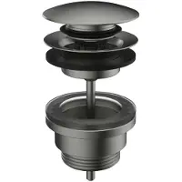 Laufen - Afvoerplug, Click-clack, geborsteld staal H3709890901041