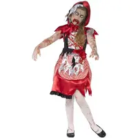 Smiffys Zombie roodkapje kostuum voor meisjes Halloween - Kinderkostuums - 122/134