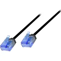 Logilink CQ3113U RJ45 Netwerkkabel, patchkabel CAT 6A U/UTP 20.00 m Zwart Extreem dun, Zeer flexibel, Vlambestendig, Halogeenvrij 1 stuk(s)