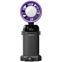VHV -Draagbare Mini-Ventilator met Halfgeleider-Koeling - Handventilator met Ijskoelde Mist - Krachtige Oplaadbare Ventilator - Opvouwbaar Design - Voor Reizen, Kantoor en Outdoor - Donkergrijs