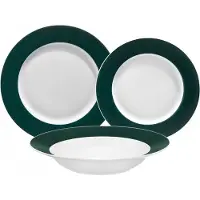 Ambition Aura Groen dessertbord 19cm - Elegante groene porseleinen kom