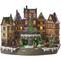 Luville Village scenery with christmas tree adapter included l41,5xw25xh31,5cm Kerst