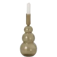J-Line vaas Bubbels - glas - olijfgroen