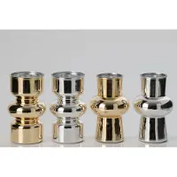 J-Line Vaas - glas - goud/zilver - assortiment van 4