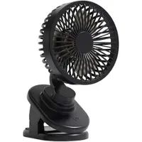 VHV - Tafelventilator - Clip ventilator - Bureauventilator - Mini ventilator - 360 graden draaibaar - Verstelbaar - Stil - USB - Voor kantoor, slaapkamer en op reis - 12.5*8*20cm - Zwart