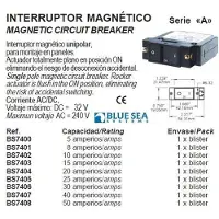 Blue Sea Systems Ac/dc Single Pole Magnetic World Circuit Breaker Switch 15a Zwart