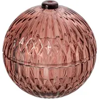 J-Line Decoratieve pot Ball - glas - fuchsia