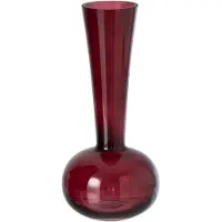 J-Line vaas ronde voet - glas - bordeauxrood