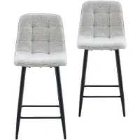 DS4U - Hugo barkruk 65 cm - Set van 2 - Champagne - Stof