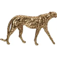 J-Line Cheetah Polyresin goud - set van 3 - 8,5 x 26 x 43 cm