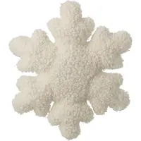 J-Line Sneeuwvlokkussen - polyester - wit