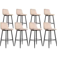 DS4U - Gaby barkruk 75 cm - Set van 8 - Champagne - Velvet