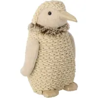 J-Line Pinguïn met touw - polyester - ecru - small