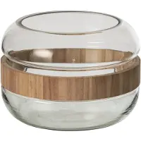 J-Line Cirkelvaas - glas - naturel/transparant