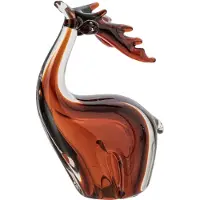 J-Line Hert - glas - brons - large