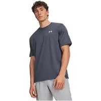 Under Armour UA Tech Vent SS-BLU Heren Sportshirt - Midnight Navy - Wit