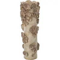 J-Line Cilindervaas Mushrooms - steengoed - ecru/beige - large