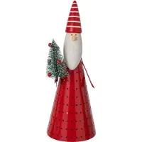 J-Line Ledkerstman - ijzer - wit/kerstrood - large