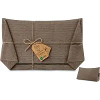 Amazinggirl Hoes voor wigkussen/rugkussen van Corduroy, 70 cm breed – overtrek voor leeskussen voor bed, bank en sofa; groot bankkussen en wandkussen; leeskussen/steunkussen voor rugleuning Oeko-Tex Bruin