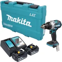 Makita DHP 489 RGK accu-slagboormachine 18 V 73 Nm borstelloos + 2x accu 6,0 Ah + oplader + koffer