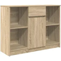 vidaXL Dressoir met lade, Sonoma-eikenhout, 101x35x76 cm, houtvezel