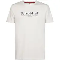 Petrol Industries - Heren T-shirt van organisch katoen met print Bramen - Wit - Maat M