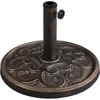 Kavo Parasolvoet - Standaard voor Parasolstokken - Balkonparasolvoet - Bronzen - 45cm x 45cm x 33cm