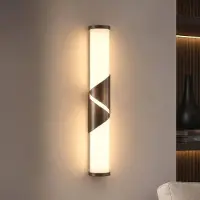 Searchlight Wandlamp Wrap, dimbaar, brons / oud-messing, Badkamer, metaal, wandlamp