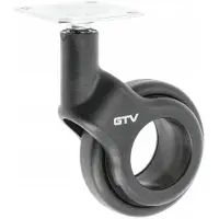 GTV STRADA meubelkastwiel Ø60mm Zwart - Zonder Rem