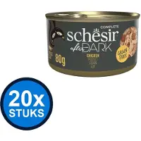 Schesir 12x After Dark - Kip in Bouillon - Kattenvoer Natvoer - 80g