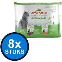 Almo Nature 10x Holistic - Kattenvoer Natvoer Maaltijdzakje - Anti-Haarbal - Kabeljauw & Kip - 6x70g