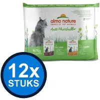 Almo Nature 20x Holistic - Kattenvoer Natvoer Maaltijdzakje - Anti-Haarbal - Kabeljauw & Kip - 6x70g