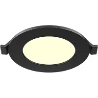 BES LED LED Downlight Inbouwspot Dimbaar - Brinton Thin - 4W 280lm 120° Bundelhoek - Warm Wit 3000K - IP40 - Rond - Zwart - Ø85mm Buitenmaat - Ø70mm Zaagmaat