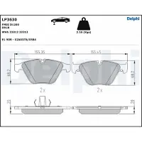 Delphi Remblokset LP3630, voor