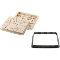Silikomart - KIT TARTE LIBERTY - SET RINGEN + DECORATIVE BAKVORM 200X200 MM