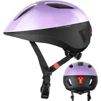 Movino Eclipse - M - Paars - Fietshelm met Geïntegreerd LED Achterlicht – Lichtgewicht 230g – In-Mold & EPS - Fiets Skeelers Step