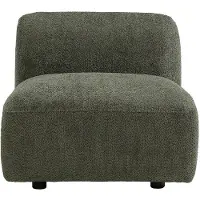 Vente-unique Fauteuil in groene boucléstof DANEPI